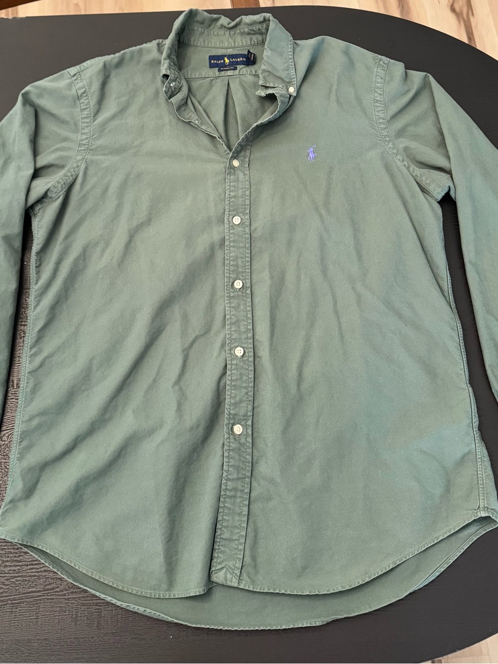 Ralph Lauren Polo Green Long-Sleeve Button-Down Shirt